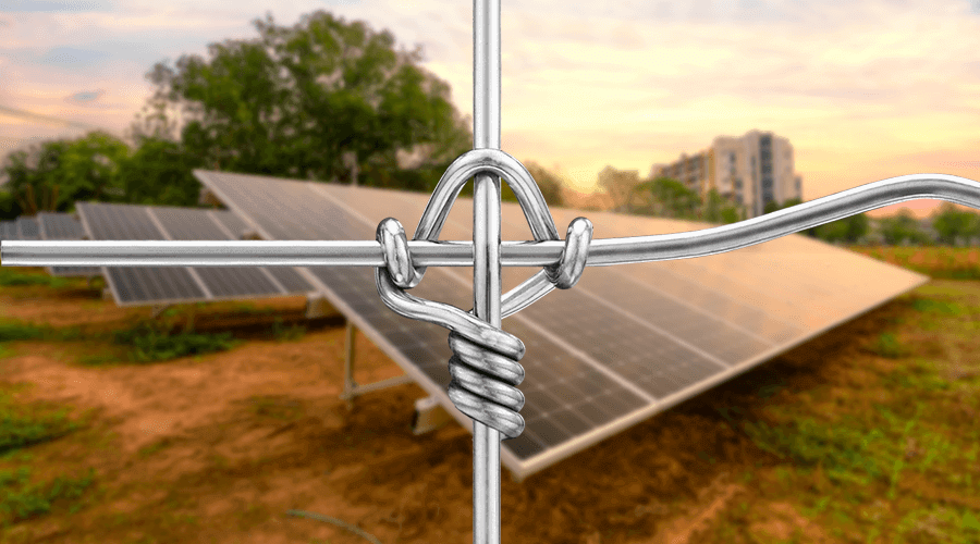 Durable and versatile, Fixed Knot fence protects solar sites, regardless of the terrain they're in