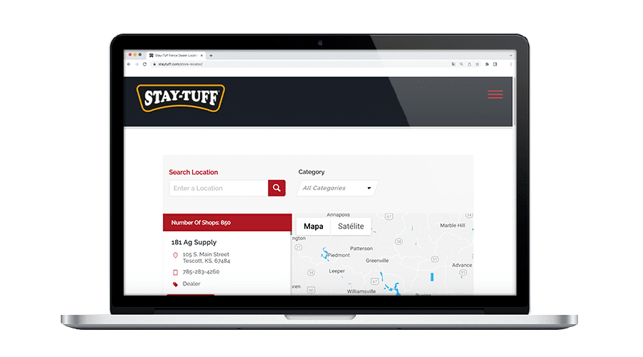 Use our Dealer Locator to find STAY-TUFF products near you