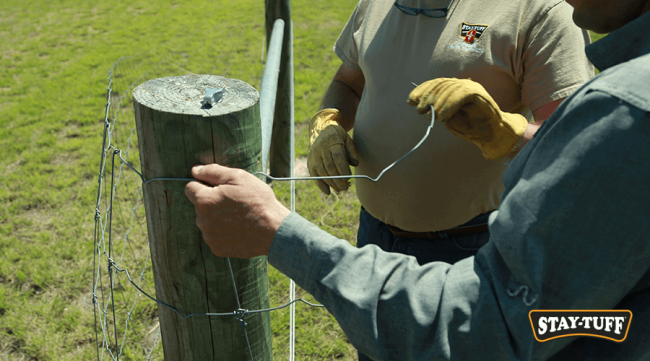 With 18" of pre-stripped roll, STAY-TUFF fences are easier to install