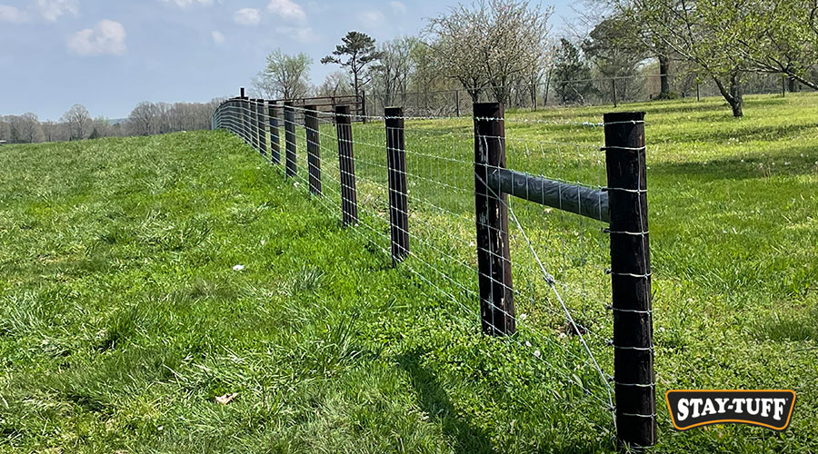 With STAY-TUFF high tensile wire fences, you can install fence posts further apart