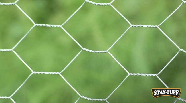 STAY-TUFF Hexagonal Poultry Netting is available in 1" and 2" openings