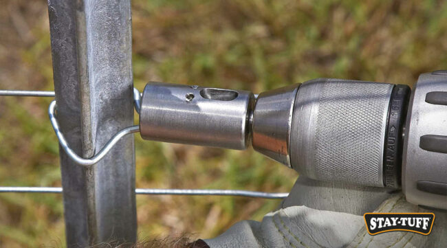 The STAY-TUFF Drill Chuck makes fence clips easier to install
