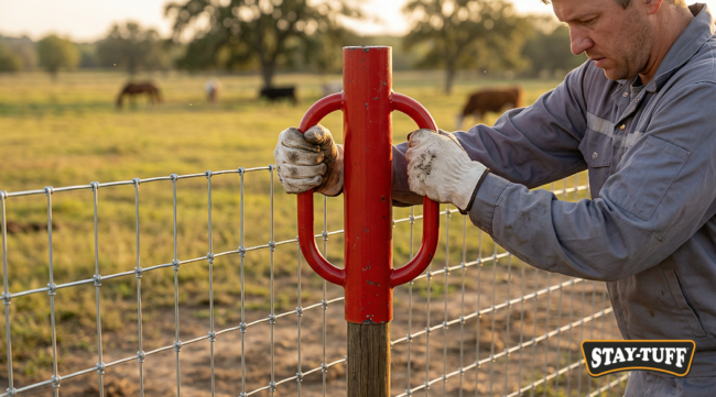 A metal fence post driver helps drive posts efficiently, safely and with precision
